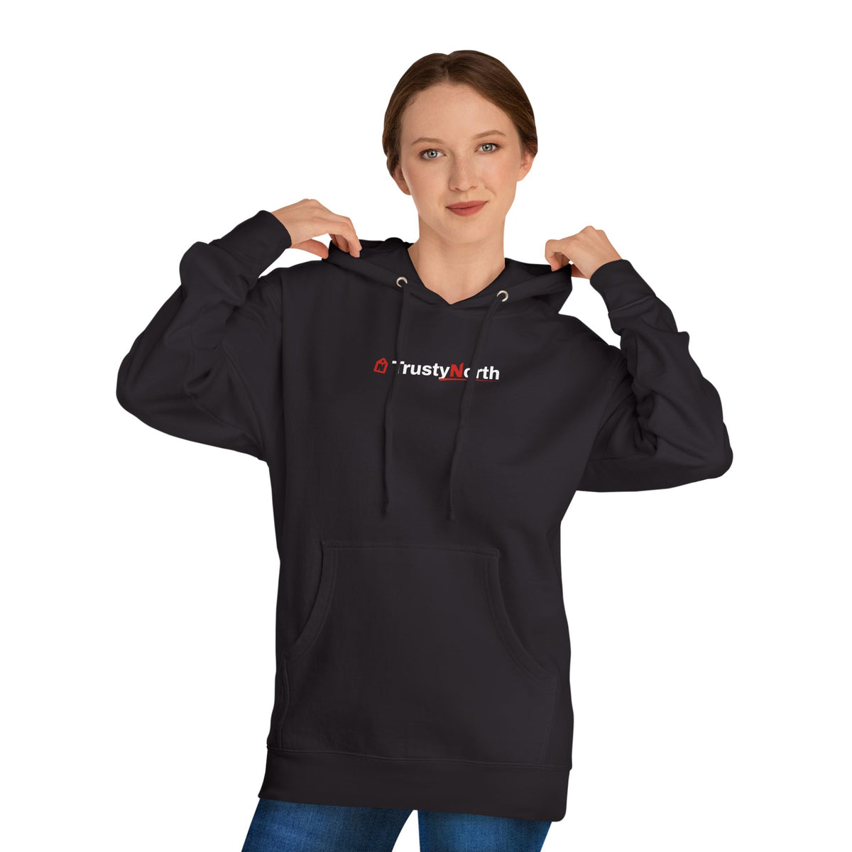 TrustyNorth Heavyweight Wordmark Hoodie, Black (2XL-5XL)