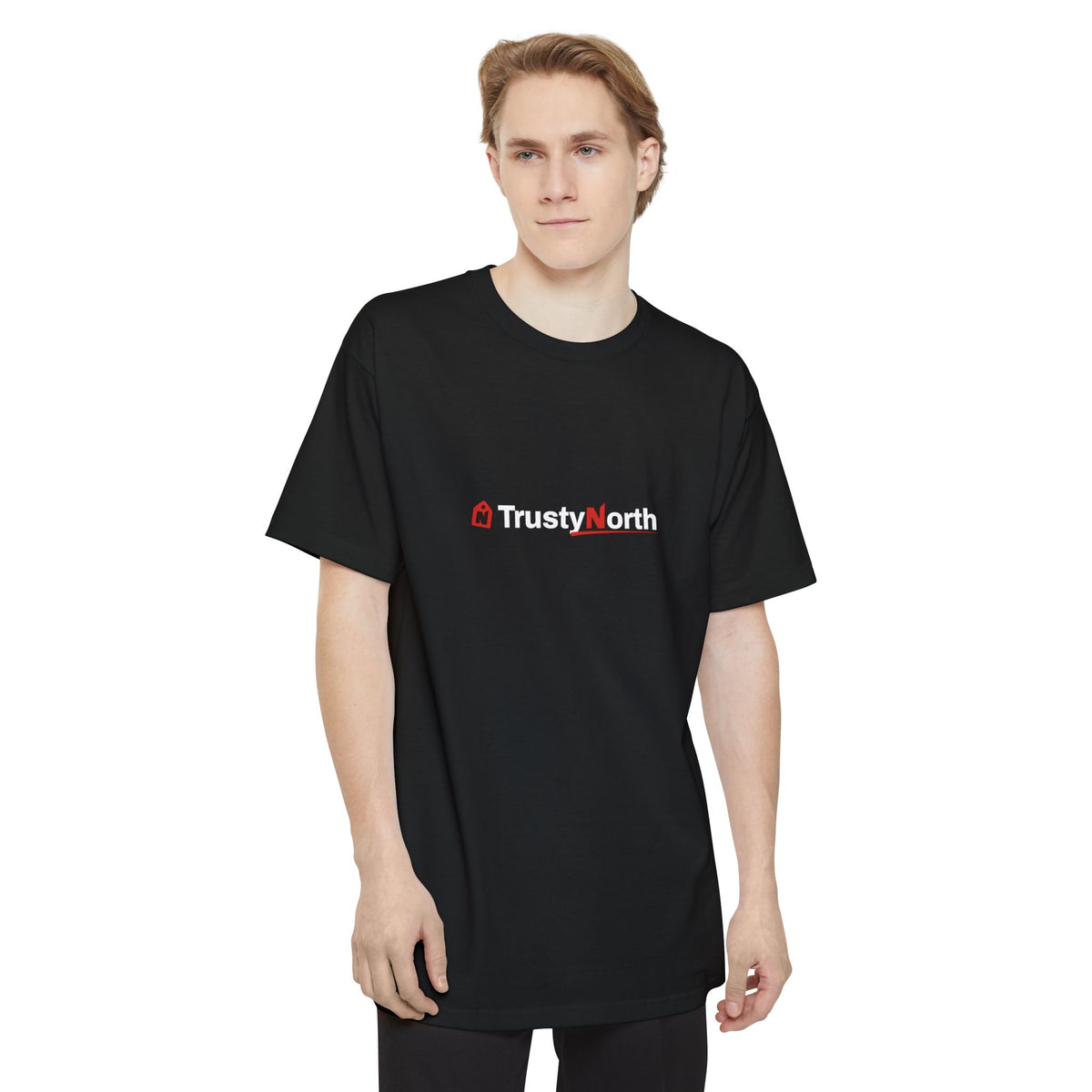 TrustyNorth Heavyweight Tall Tee, Black & Navy (LT-4XLT)