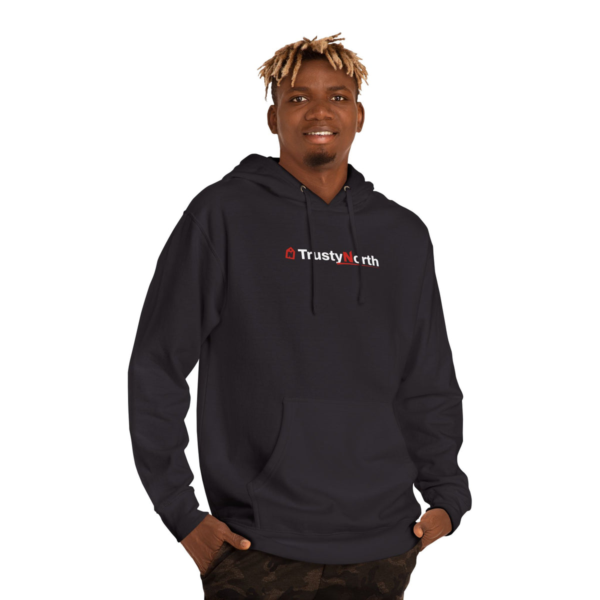 TrustyNorth Heavyweight Wordmark Hoodie, Black (2XL-5XL)