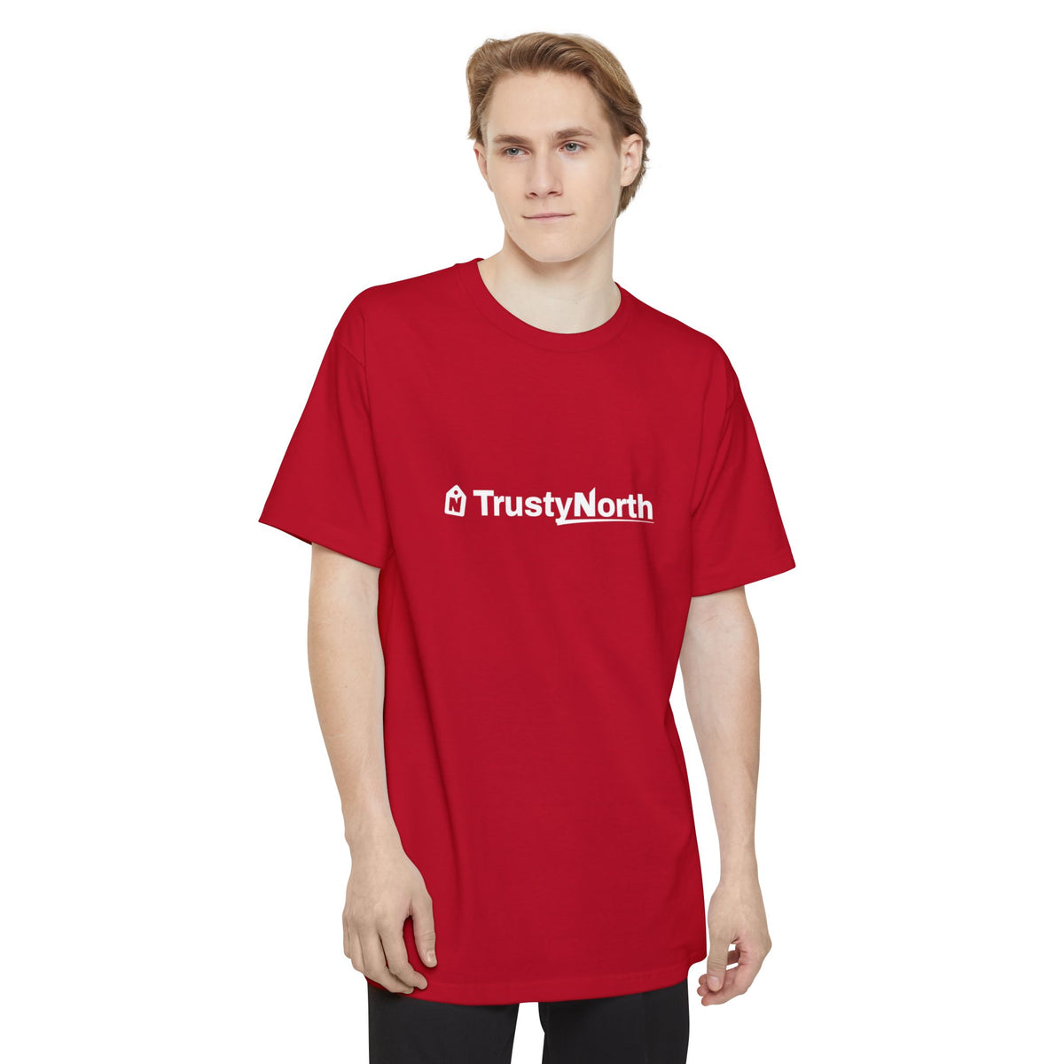 TrustyNorth Tall Wordmark Tee, Red (LT-4XLT)