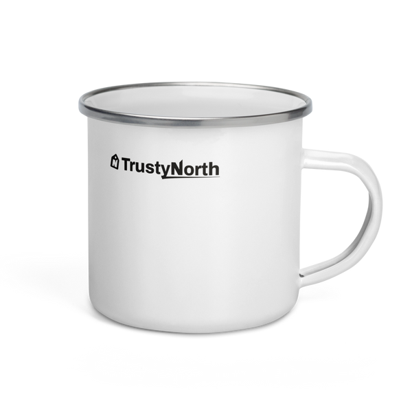 TrustyNorth Ember Glow Enamel Mug mockup