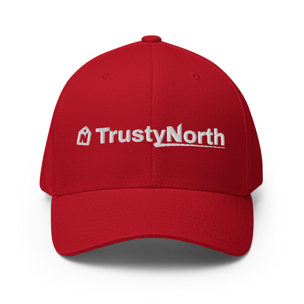 TrustyNorth Red Cap with white embroidered logo