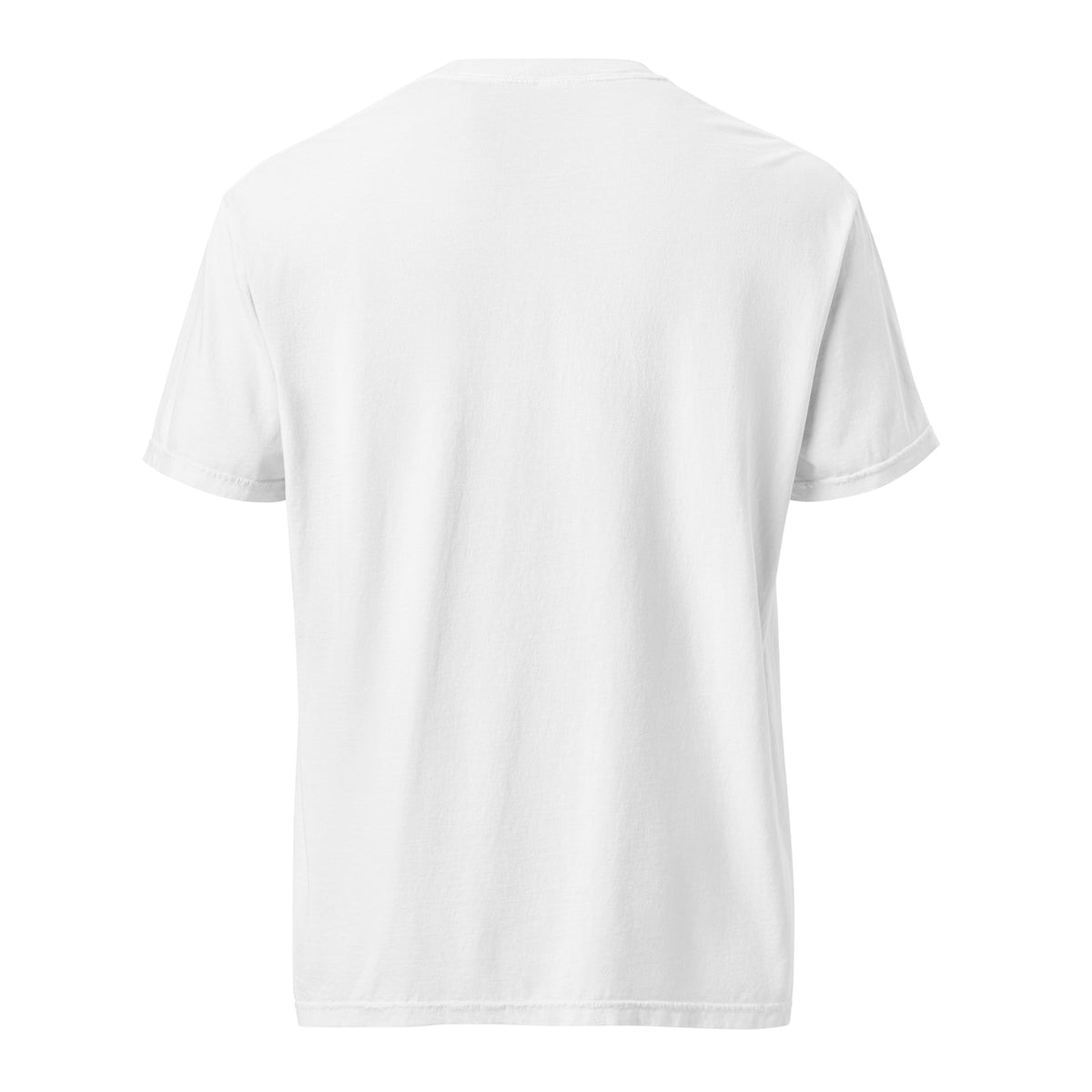 White TrustyNorth heavyweight tee with plain back — supplier mockup